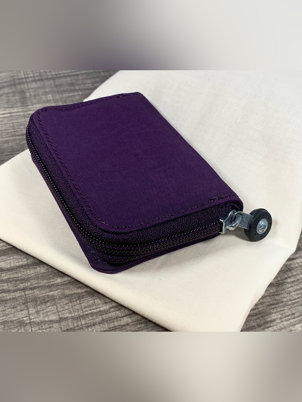 Kipling Tops Zip Around Mini Bifold Wallet Snap Card Case Purple - Picture 6 of 6